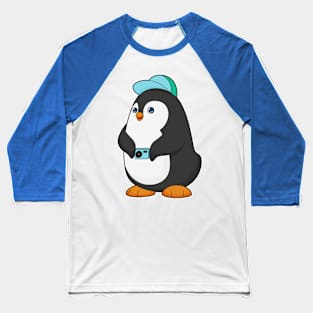 Penguin Camera Baseball T-Shirt